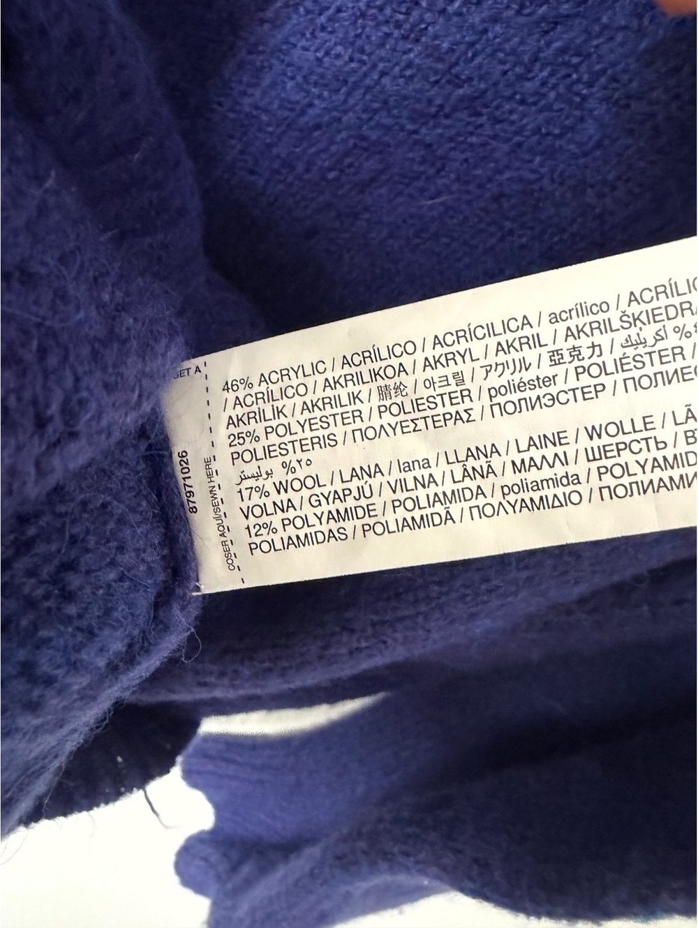 Mango MNG Long Sleeve Crew Neck Plum Purple Pullover Sweater Women's Size S - Picture 6 of 7